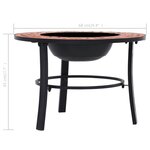vidaXL Foyer mosaïque Terre cuite 68 cm Céramique