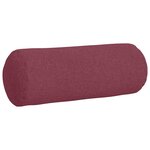 vidaXL Coussins d'accent 2 Pièces Bordeaux Ø 25 x 70 cm tissu