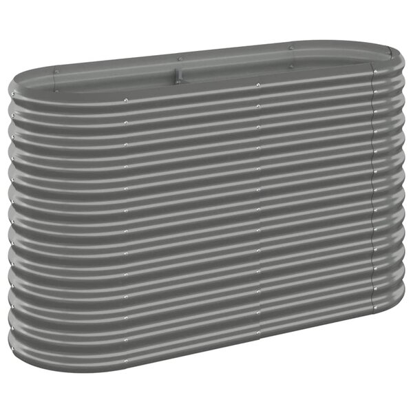 vidaXL Lit surélevé de jardin Acier galvanisé 114x40x68 cm gris
