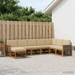 vidaXL Ensemble de canapés d'extérieur 8 Pièces Naturel et Beige