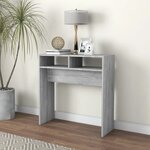 vidaXL Table console Sonoma gris 78x30x80 cm Bois d'ingénierie