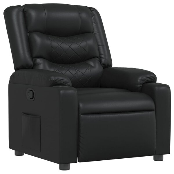 vidaXL Fauteuil inclinable Noir Similicuir