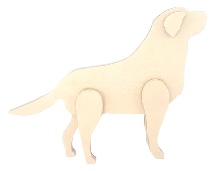 Jouet en bois Chien 9 5 x 12 5 x 2 cm