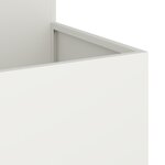 Jardinière vidaXL 100x100x60 cm Acier Blanc