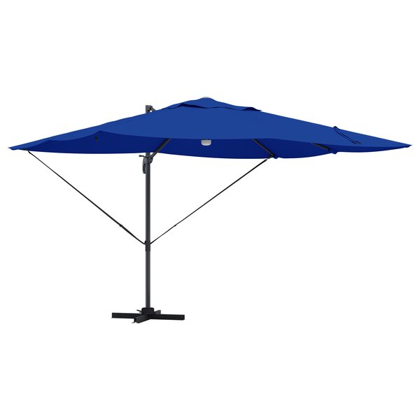 vidaXL Parasol déporté bleu azur Housse en polyester Grand