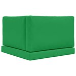 vidaXL Coussin de canapé d'extérieur 3 Pièces Vert Polyester