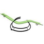 vidaXL Chaises longues à bascule lot de 2 vert acier et textilène
