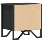 vidaXL Tables de chevet 2 Pièces noir 40x30x40 cm bois d'ingénierie