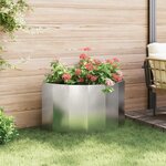 vidaXL Jardinière Argent 90 x 45 x 50 cm Acier inoxydable