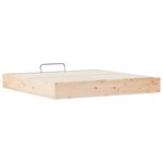 vidaXL Cadre de lit ottoman avec rangement Naturel 200 x 200 cm