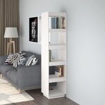 vidaXL Bibliothèque/Séparateur de pièce Blanc 40x35x167 cm Pin solide