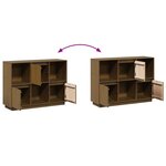 vidaXL Buffet Marron miel 110 5x35x80 cm Bois massif de pin
