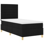vidaXL Lit Box Spring avec Matelas & LED Noir 80x200 cm Tissu