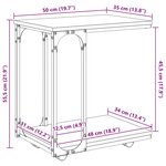 vidaXL Table d'appoint Bois ancien 50 x 35 x 55 5 cm Bois d'ingénierie