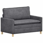 vidaXL Ensemble de Canapés 2 Pièces Gris foncé Polyester