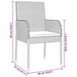 vidaXL Ensemble de repas de jardin de 5 pièces avec coussins en poly rotin noir