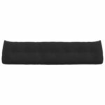 vidaXL Coussin de Dos Noir 200 x 24 x 50 cm Velours