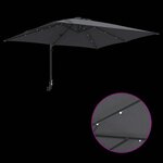 vidaXL Parasol de jardin Anthracite 248.5 x 247.5 x 160 cm tissu
