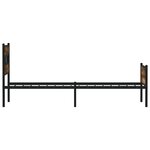 vidaXL Cadre de lit sans matelas chêne fumé 75x190cm bois d'ingénierie