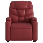 vidaXL Fauteuil inclinable électrique Rouge bordeaux Similicuir