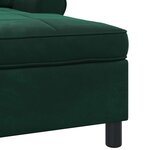 vidaXL Chaise longue avec coussin Vert foncé 91 x 157 x 91 cm Velours