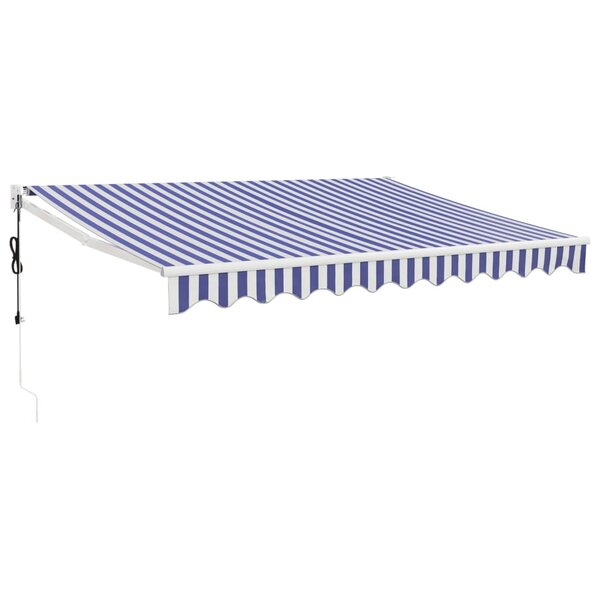 vidaXL Auvent rétractable automatique bleu et blanc 3 5x2 5 m