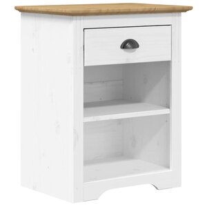 vidaXL Table de chevet BODO marron 53x38 5x67 cm bois de pin massif