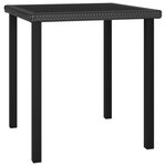 Vidaxl ensemble de salle à manger de jardin 5 pièces résine tressée noir