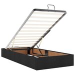 VidaXL Cadre de lit ottoman avec matelas noir 160x200 cm tissu