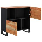 vidaXL Buffet avec 2 portes 80x33x75 cm bois massif d'acacia
