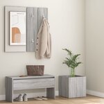 vidaXL Ensemble de meubles de couloir Sonoma gris Bois d'ingénierie
