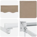Store rétractable manuel vidaXL Beige 450x300 cm