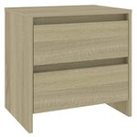 vidaXL Tables de chevet 2 Pièces chêne sonoma bois d'ingénierie