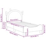 vidaXL Cadre de lit pour tout-petit avec tête de lit Rose 70 x 140 cm