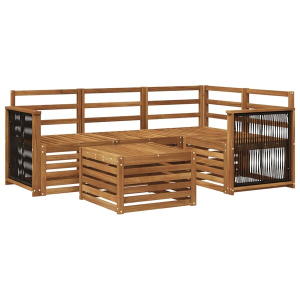 vidaXL Ensemble de canapés d'extérieur 5 pc Naturel Polyester