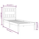 vidaXL Cadre de lit sans matelas blanc bois massif