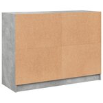 vidaXL Buffet gris béton 102x37x75 5 cm bois d'ingénierie