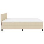 vidaXL Lit à ressorts avec matelas & LED crème 180x200 cm Tissu