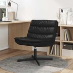 vidaXL Chaise pivotante Noir 63 x 75 x 76 cm Faux cuir