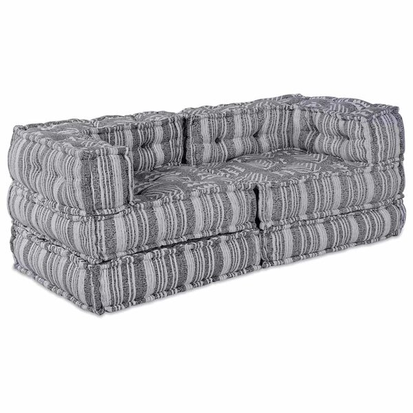 vidaXL Canapé Modulable 2 Pièces Gris 140 x 70 x 56 cm tissu