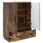 vidaXL Buffet Chêne fumé 66 x 34 5 x 92 cm Bois d'ingénierie
