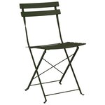 Set de Bistro Pliable 3 Pièces Vert Foncé en Acier