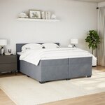 vidaXL Sommier à lattes de lit et matelas Gris foncé 200x200cm Velours
