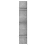 vidaXL Meuble TV gris béton 152x22x113 cm bois d'ingénierie