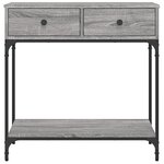 vidaXL Table console sonoma gris 75x34 5x75 cm bois d'ingénierie