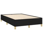 vidaXL Sommier à lattes de lit avec matelas noir 120x190 cm tissu