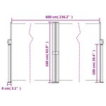vidaXL Auvent latéral rétractable anthracite 160x600 cm