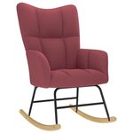 vidaXL Chaise à bascule Rouge bordeaux Tissu