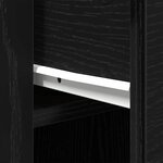 vidaXL Bureau avec porte Chêne noir 100 x 49 x 74 cm Bois d'ingénierie