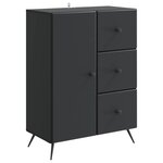 vidaXL Buffet Noir 66 x 34 5 x 90 cm Bois d'ingénierie